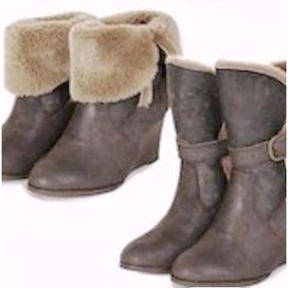 Emu Australia Anakie Sheepskin Shearling
Booties Sz 7 Warm Boho Snow Cottagecore - Picture 1 of 12